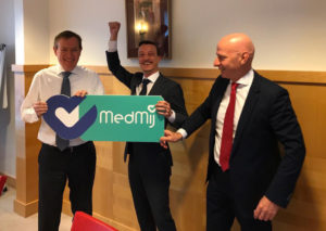 Uitreiking Eerste MedMij Label van NL aan Drimpy PGO door Minister Bruno Bruins van VWS op 16-04-2019